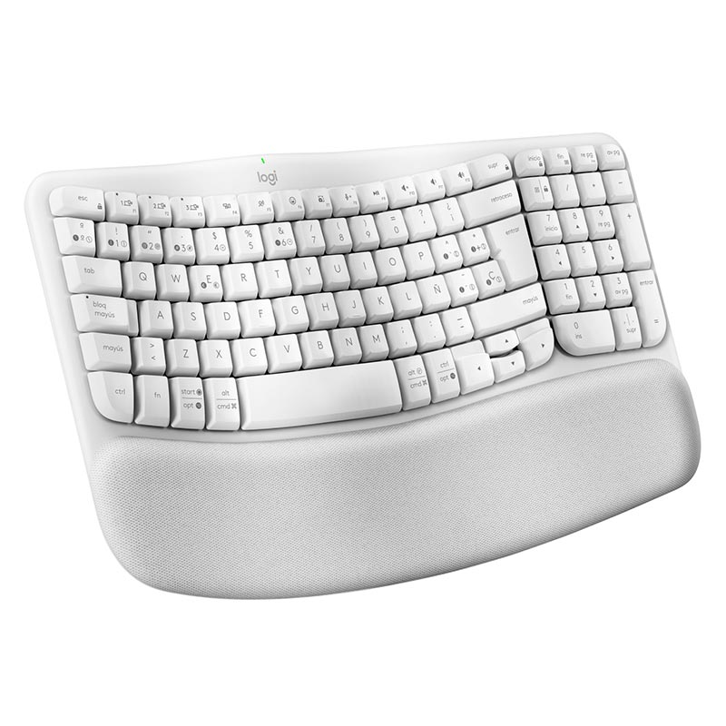 Teclado Inalambrico Logitech Wave Keys Blanco Espanol Imeqmo